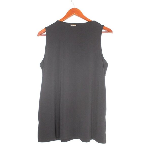 Michael Kors Sequined Tank Top Womens M Black Layered Summer Wedding Relaxed Fit - Picture 4 of 10